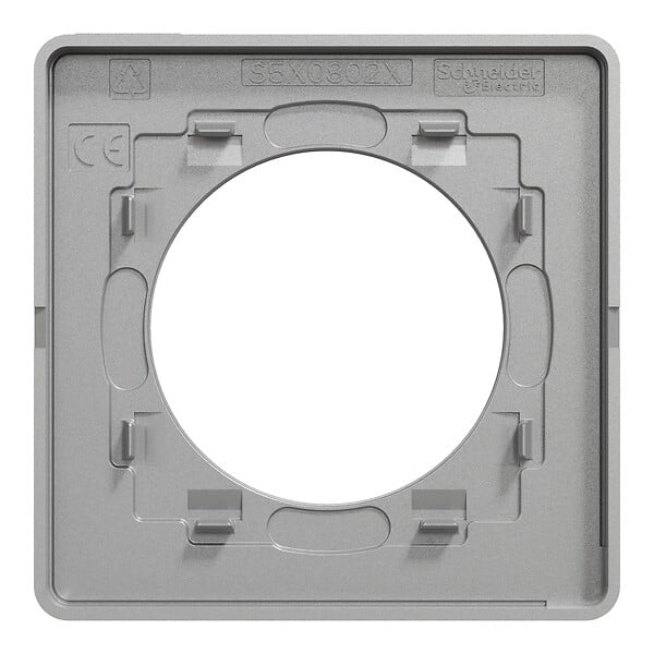 SCHNEIDER ELECTRIC - Odace Touch, plaque Wenge avec liseré Alu 1 poste - large