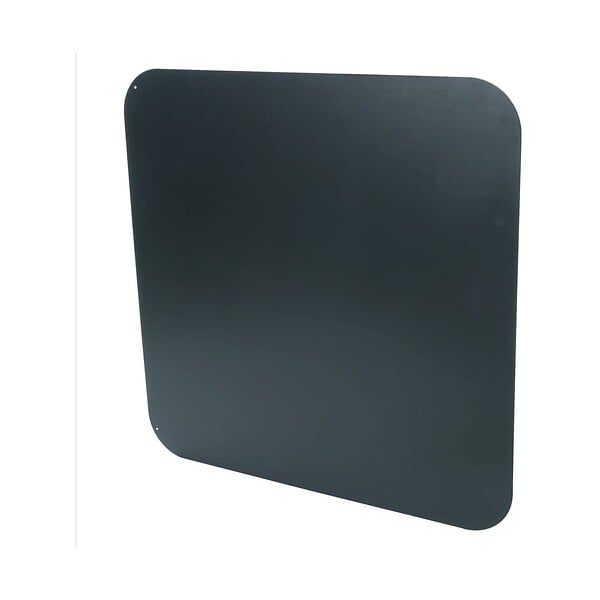 BRIXO - Plaque de protection Poêle à gaz Tapis de Cheminée Carrée 69 x 69 cm Acier Noir Vernis Épaisseur 2 mm 10.5 kg - large