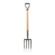 VITO - Pack 4 outils de jardin Acier Manche en Bois Fourche + Pelle carrée + Pelle ronde + Bêche VITO - vignette