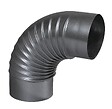 TEN - Coude plissé à 90° aluminié 139 mm - TEN - 372139 - vignette