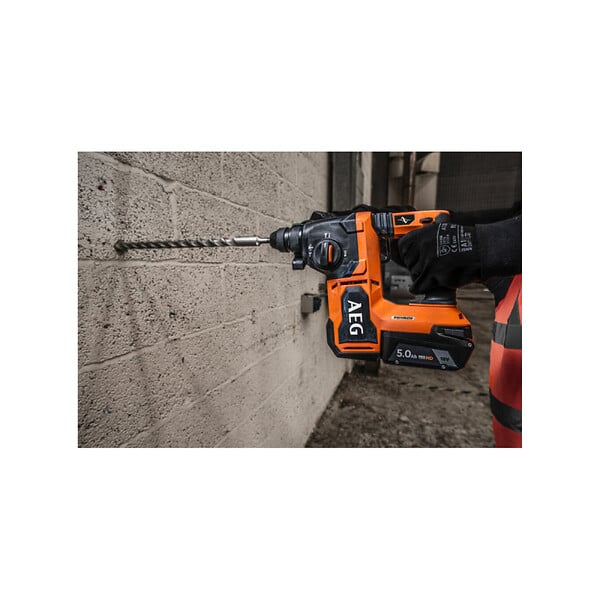 AEG - Perforateur burineur SDS+ AEG - BBH18BL2-502C - 18V Brushless - 2 batteries 5,0Ah - Chargeur - large