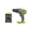 RYOBI - Pack RYOBI - Perceuse à  percussion R18PD3-0 - 18V One+ sans batterie ni chargeur - Coffret 60 accessoires - perçage et vissage RAK60DDF - vignette