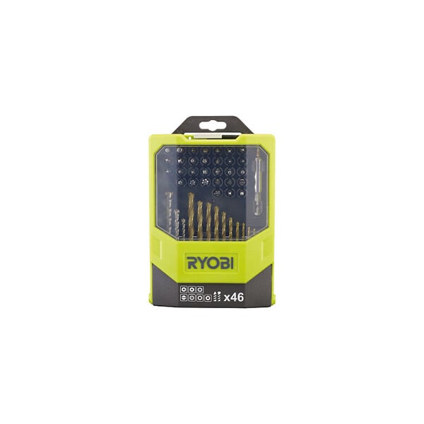 RYOBI - Pack RYOBI Perceuse à  percussion RPD1010K - 1010W - coffret de 46 accessoires mixtes - RAK46MIX - large