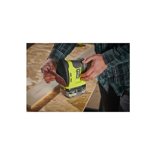 RYOBI - Pack RYOBI - Ponceuse triangulaire RPS18-0 - 18V One+ - sans batterie ni chargeur - Lot de 10 feuille abrasive SCS10A - Grain 60, 80 et 120 - large