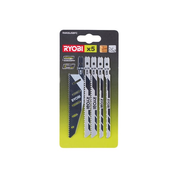 RYOBI - Pack RYOBI - Scie sauteuse pendulaire R18JS-0 - 18 V One+ - Sans batterie ni chargeur - Pack de 5 lames - RAK05JSBFC - 100mm - large