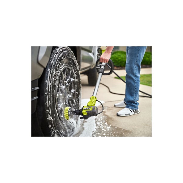 RYOBI - Pack RYOBI - Brosse motorisée télescopique - RWTS18-0 - 18V One+ - Sans batterie ni chargeur - Disque en mousse - RAKSCRUBF - large