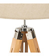 ATMOSPHERA - Lampadaire Trépied en Bambou et Abat-jour Ivoire H 145 cm - vignette