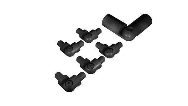 BURGER - Kit angle black pour main courante & tubes - large