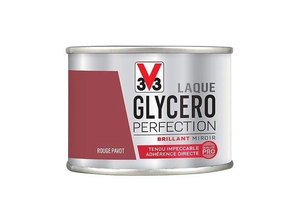 V33 PEINTURE - Peinture laque Glycero - Rouge pavot - Brillant - 125ml - large