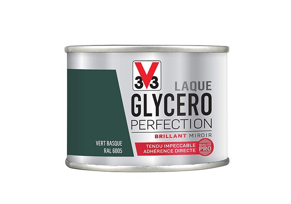 V33 PEINTURE - Peinture laque Glycero - Vert basque - Brillant - 125ml - large