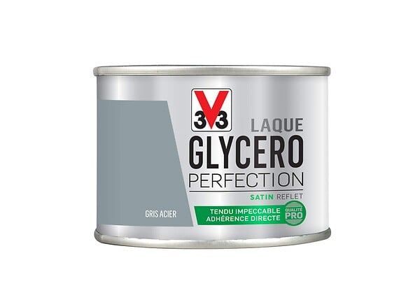 V33 PEINTURE - Peinture laque Glycero - Gris acier - Satin - 125ml - large