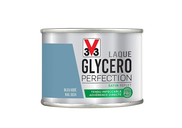 V33 PEINTURE - Peinture laque Glycero - Bleu iode - Satin - 125ml - large