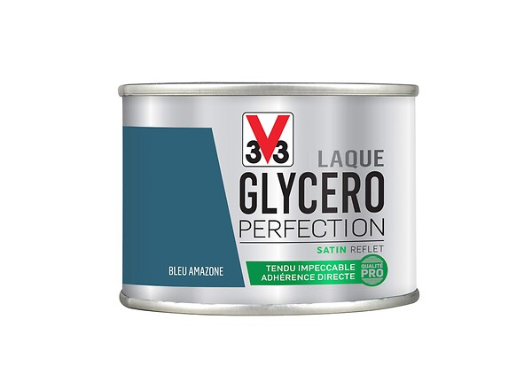 V33 PEINTURE - Peinture laque Glycero - Bleu amazone - - Satin - 125ml - large