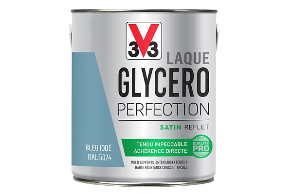 V33 PEINTURE - Peinture laque Glycero perfection - Bleu iode - Satin - 2L - large