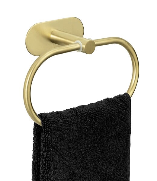 WENKO - Turbo-Loc Anneau porte-serviettes Orea Gold Mat - large