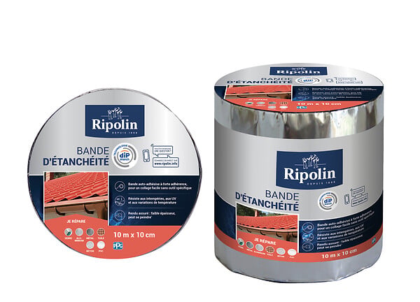 RIPOLIN - Bande auto-adhesive etanche Alu 10mx10cm - large