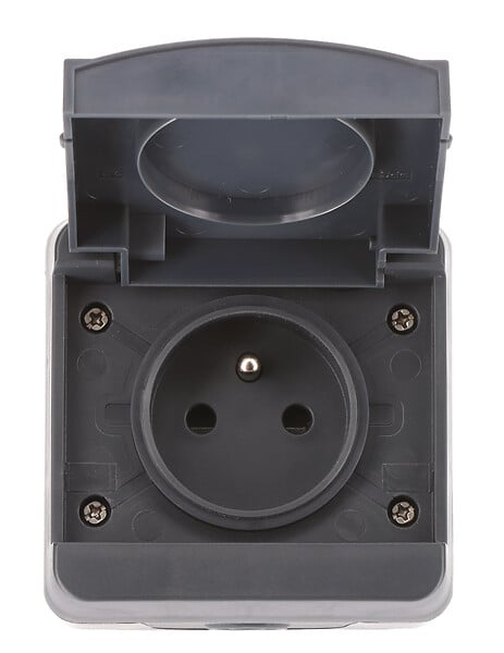 MC KENZIE - Prise 16A+t etanche ip55 saillie liberty - Anthracite - large