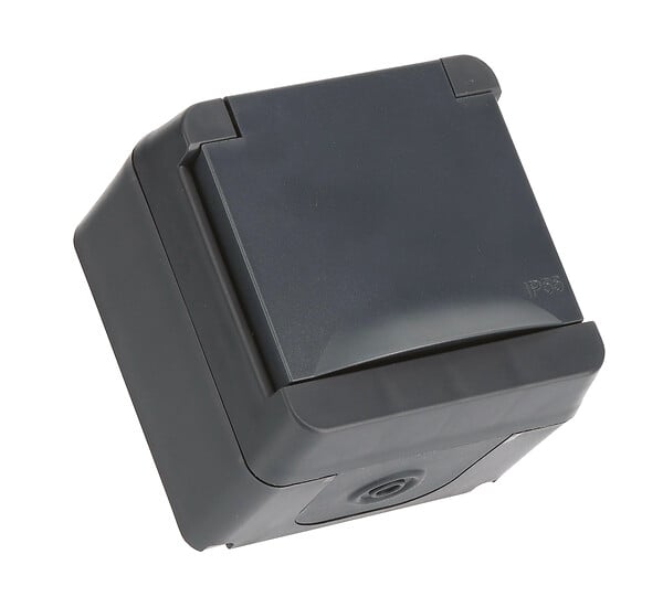 MC KENZIE - Prise 16A+t etanche ip55 saillie liberty - Anthracite - large