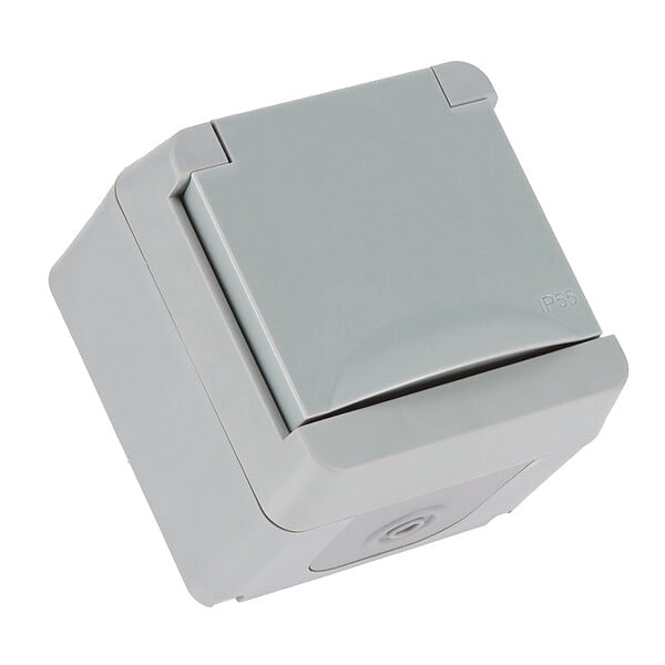 MC KENZIE - Prise 16A+t etanche ip55 saillie liberty - Grise - large