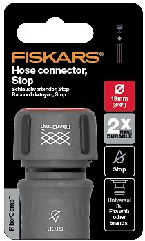 FISKARS - Raccord Connecteur tuyau rapide FiberComp 19mm STOP - large
