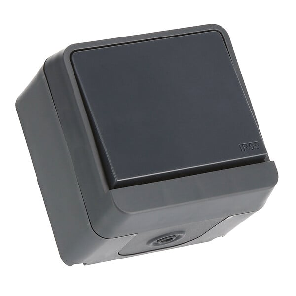 MC KENZIE - Poussoir étanche IP55 saillie Liberty - Anthracite - large