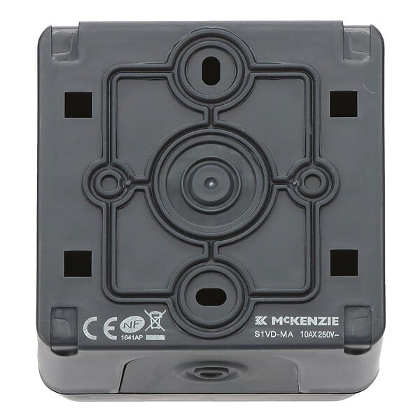 MC KENZIE - Poussoir étanche IP55 saillie Liberty - Anthracite - large