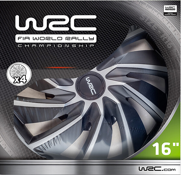 WRC - "WRC boîte 4 enjoliveurs 16"" Turbo bicolore" - large