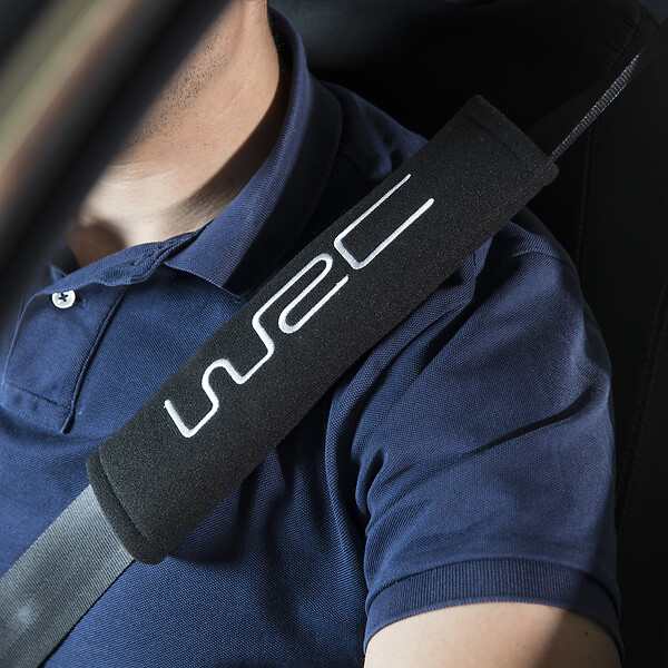 WRC - WRC 2 fourreaux de ceinture. Noir brodé silver - large
