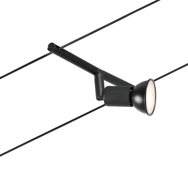 PAULMANN - Système Câbles Salt max5x10W GU5.3 Noir mat-Chrome 12V CC 60VA - large