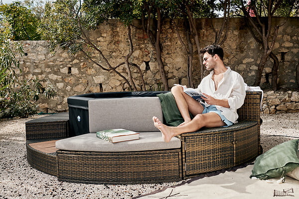 NETSPA - Spa NetSpa Octopus semi-rigide et mobilier - 4 à 6 personnes - large