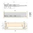 EMUCA - Kit de tiroirs pour cuisine ou salle de bains Vertex, hauteur 93mm, avec panneaux inclus, module 450mm, peint en blanc - vignette