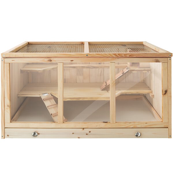 TECTAKE - Cage pour rongeurs 95 x 50 x 50 cm marron - large