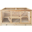 TECTAKE - Cage pour rongeurs 95 x 50 x 50 cm marron - vignette