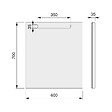 EMUCA - Emuca Miroir de salle de bain Pegasus avec éclairage frontal LED, rectangular 600 x 700 mm, AC 230V 50Hz, 6 W, Aluminium et Verre. - vignette
