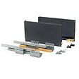 EMUCA - Kit de tiroir pour cuisine et sdb Concept - H. 138mm - P. 500mm - Fermeture amortie - Acier - Anthracite - vignette