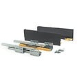 EMUCA - Kit de tiroir pour cuisine et sdb Concept - H. 105mm - P. 500mm - Fermeture amortie - Acier - Anthracite - vignette