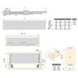 EMUCA - Kit de tiroir pour cuisine et sdb Concept - H. 105mm - P. 500mm - Fermeture amortie - Acier - Anthracite - vignette