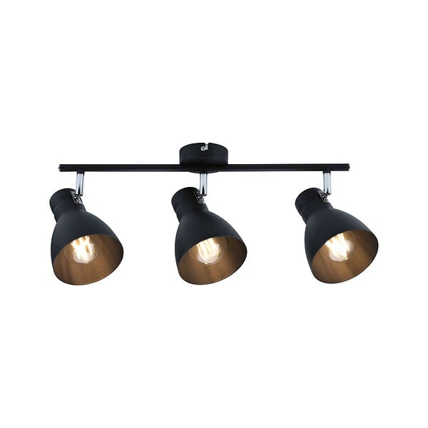 PAULMANN - Spots Davy max.3x20W E27 noir 230V métal - large