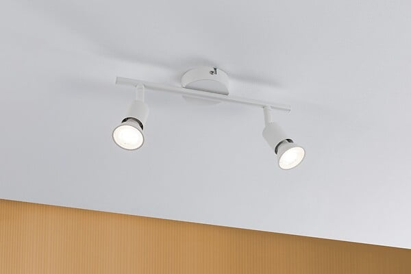 PAULMANN - Spots Carolina max.2x10W GU10 blanc dépoli 230V métal - large