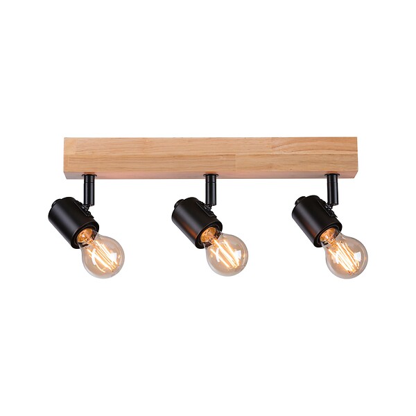 PAULMANN - Spots Arvid max.3x20W E27 230V noir-bois - large