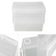 TECTAKE - 6 boîtes de rangement plastique blanc transparent - vignette