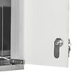 KLEANKIN - Armoire à pharmacie 2 étagères 3 niveaux 20L x 12l x 58H cm porte verre trempé symbole croix acier inox. - vignette