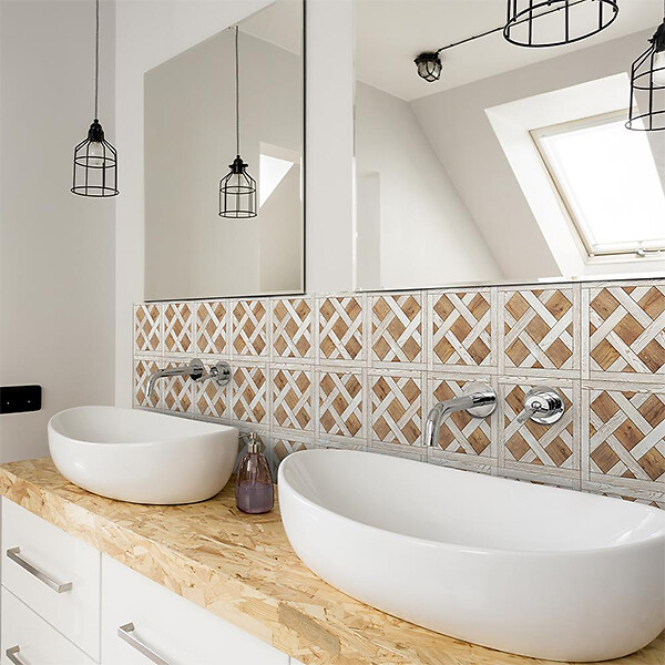 VINYL WAY - Lot de 8 vinyl way 20x20 - vis 52424 - large