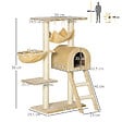 PAWHUT - Arbre à chat griffoir arbre à grimper tour de jeu stable à plusieurs niveaux centre d'activités hauteur 98 cm beige - vignette