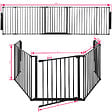 TECTAKE - Barrière de sécurité AGNI 5 panneaux avec portillon - vignette