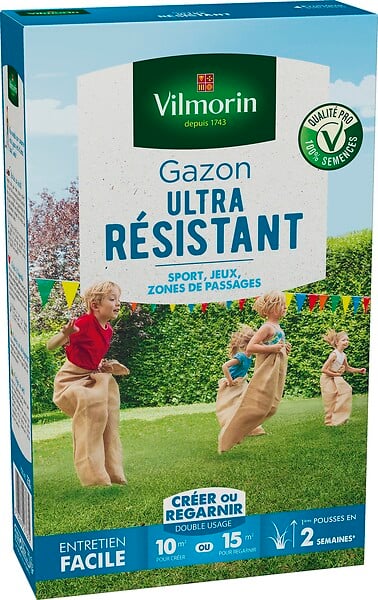 VILMORIN - Gazon ultra résistant boite 250g - large