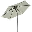OUTSUNNY - Parasol inclinable octogonal  Ø 2,65 x 2,35H m métal époxy noir polyester haute densité 180 g/m² gris clair - vignette