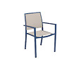 JARDILINE - 4 fauteuils de jardin en aluminium Santorin gris-bleuté - vignette