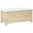 OUTSUNNY - Banc coffre de jardin 2 en 1 - dim. 110L x 50l x 50H cm - charge max. 120 Kg - bois sapin pré-huilé acier galvanisé - vignette
