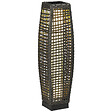OUTSUNNY - Lampadaire LED solaire de jardin style colonial dim. 21L x 21l x 78H cm résine tressée filaire grise - vignette